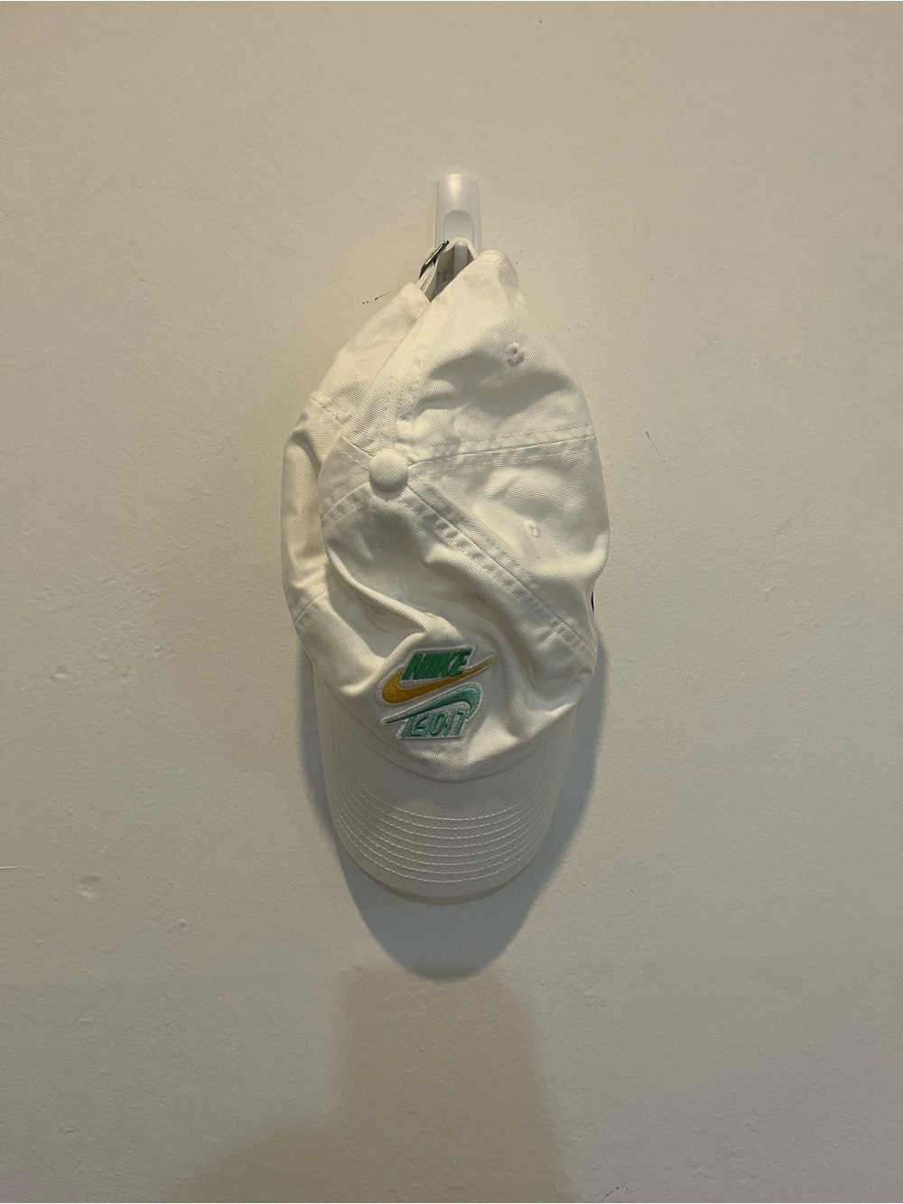 Custom Nike White Cap with custom patches